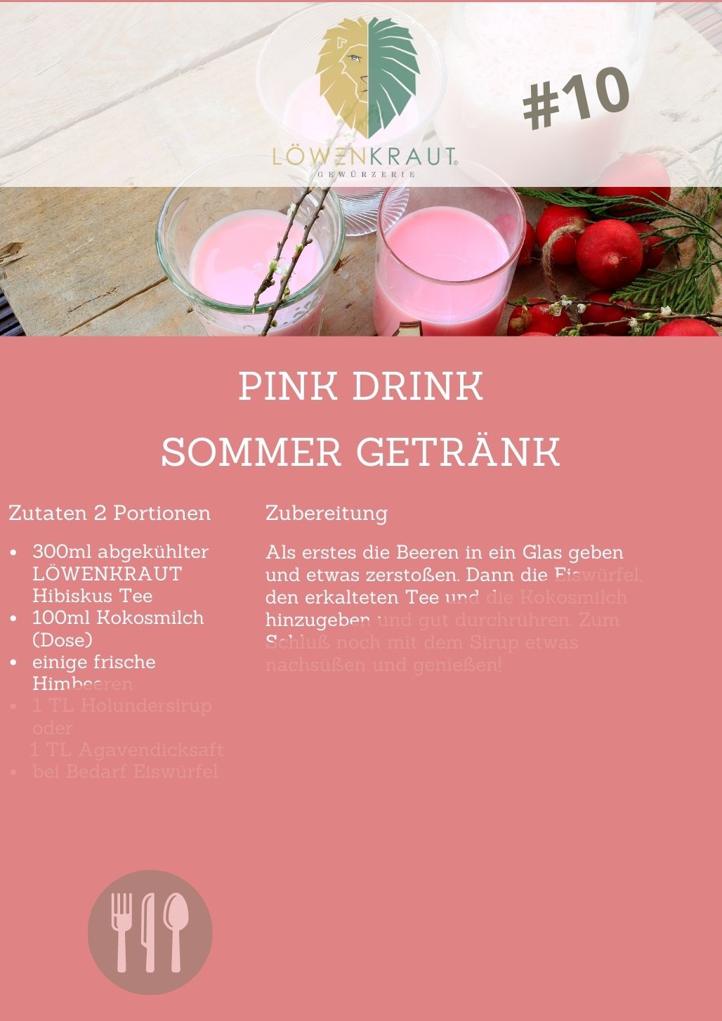 10 REZEPTKARTE #10 Pink Drink
