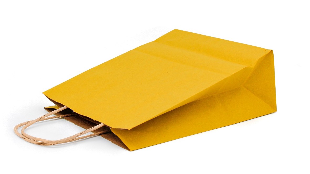 12__MG_9791-2Paint_ Senfgelbe Papiertasche mit Griff