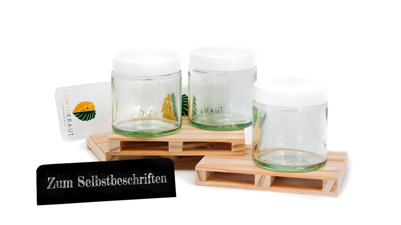 10__MG_9818-BearbeitetPaint SCHRAUBVERSCHLUSSGLÄSER - 3ER SET IN WEIß INCL. ETIKETTEN ZUM SELBSTBESCHRIFTEN