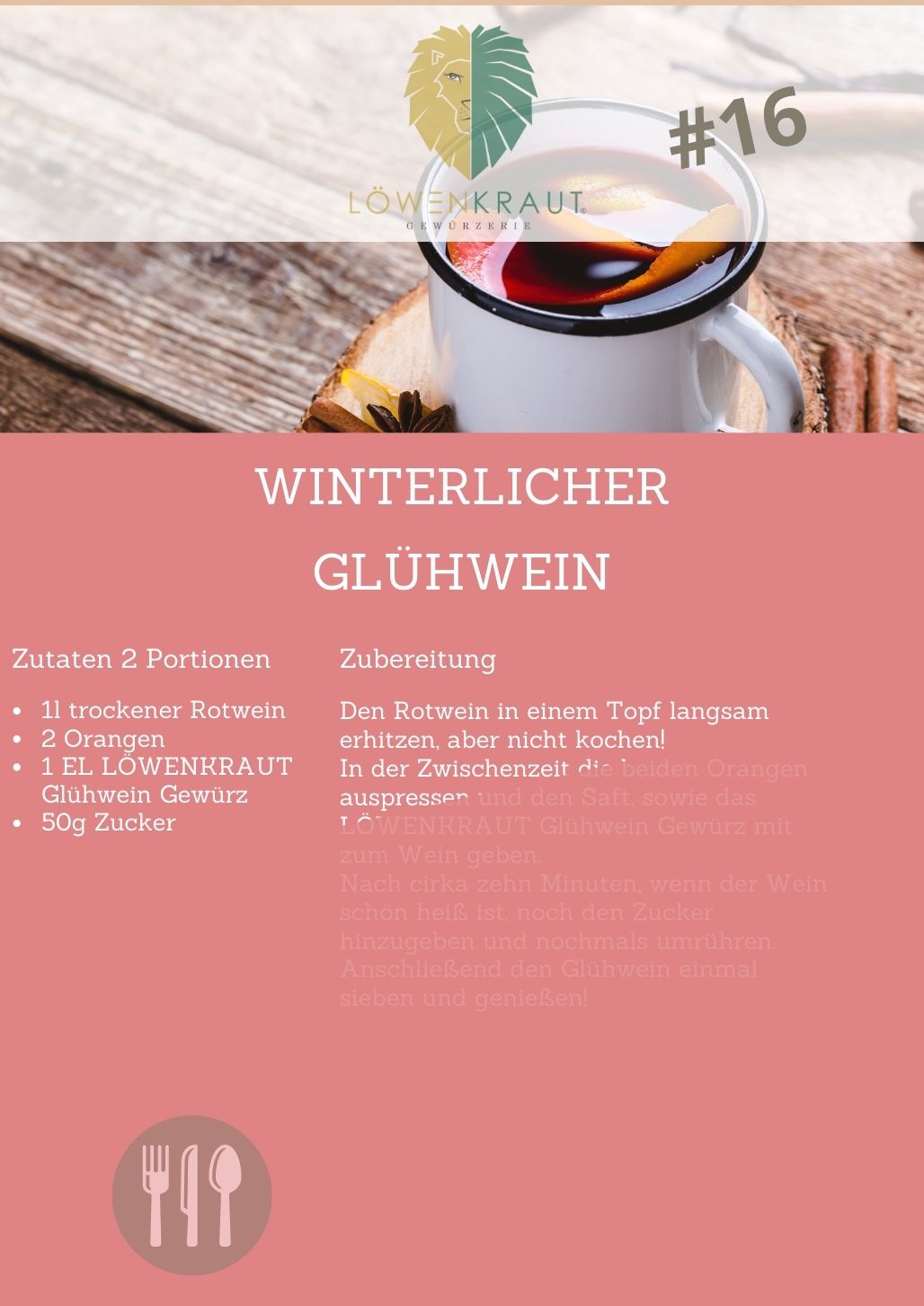 16 REZEPTKARTE #16 Winterlicher Glühwein