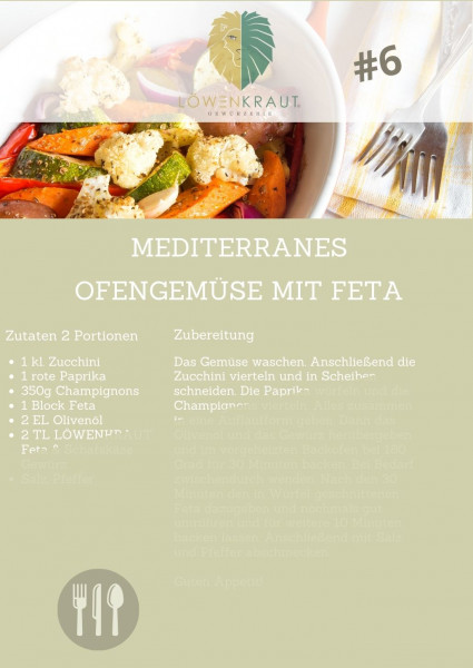 REZEPTKARTE #6 Mediterranes Ofengemüse mit Feta